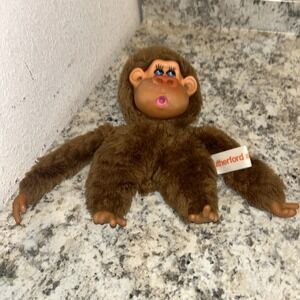 VINTAGE RUSS RUTHERFORD III MONKEY THUMB SUCKING 10" STUFFED ANIMAL PLUSHIE P1‎